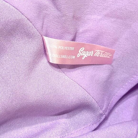 Sugar Thrillz Dolls Kill Lavender Purple Lace Up Dress Rapunzel Costume Tangled - Picture 9 of 13